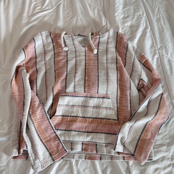 Ocean Drive Baja Stripped Beach Pullover Hoodie Oversized Size S - Picture 5 of 10